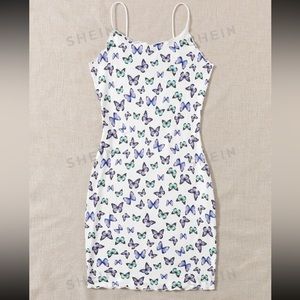 SHEIN butterfly bodycon dress